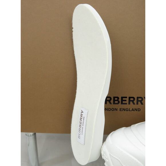 $1190 BURBERRY ROTHERFIELD WHITE RUBBER TB LOGO QUILTED SNOW RAIN BOOTS 40 - Picture 8 of 14